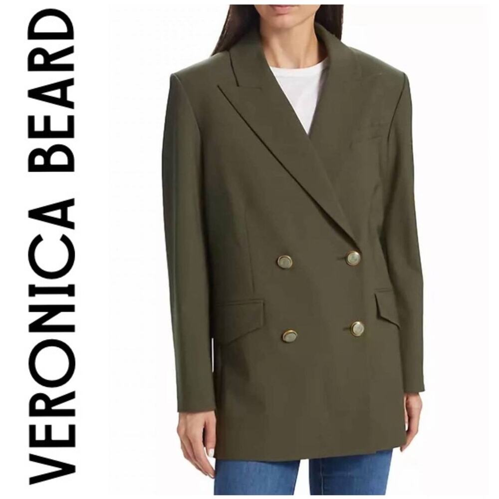 VERONICA BEARD Dickey Pantsuit Jacket Hutchinson Blazer Arte Pants Loden Green 4 - Picture 16 of 16